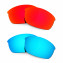 HKUCO Red+Blue Polarized Replacement Lenses for Oakley Flak Jacket Sunglasses